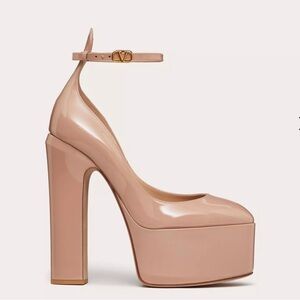 VALENTINO GARAVANI TAN-GO PLATFORM PUMP IN PATENT LEATHER